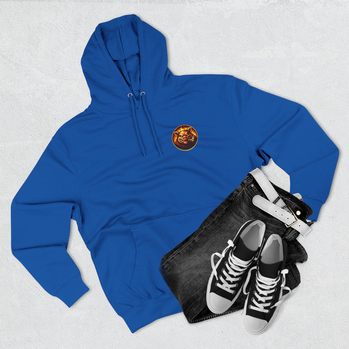 BBQ Test Pit I Like Big Butts hoodie mockup