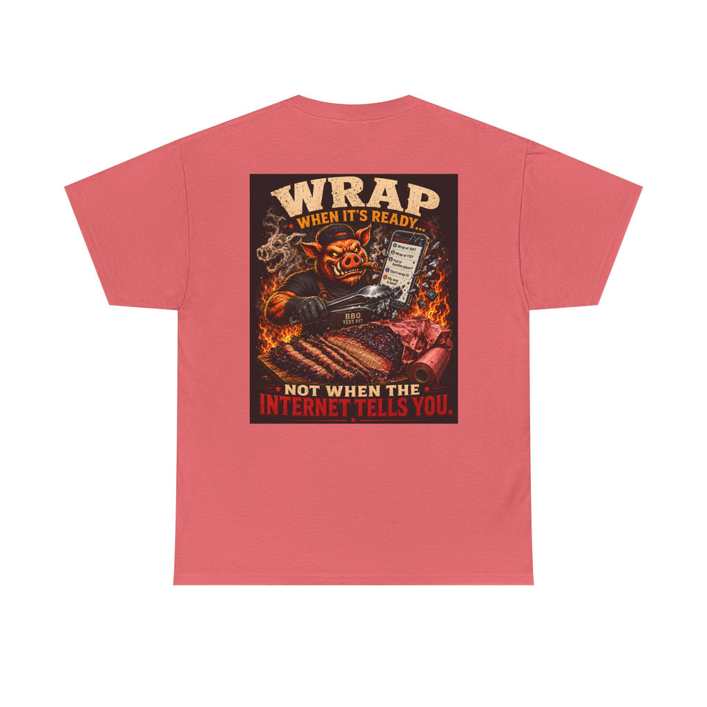 BBQ Test Pit Wrap When It's Ready soft tee mockup