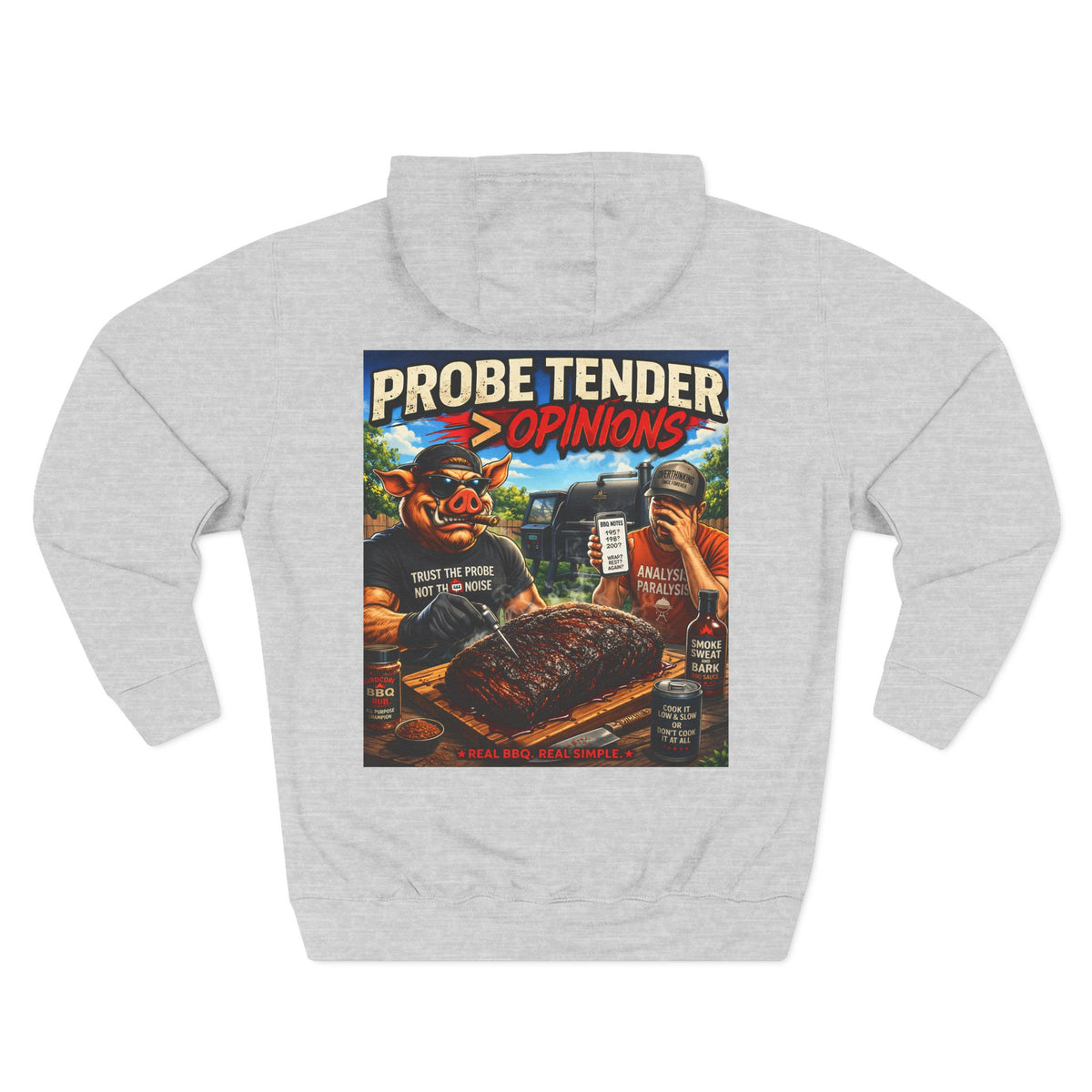 BBQ Test Pit Probe Tender Opinions hoodie mockup