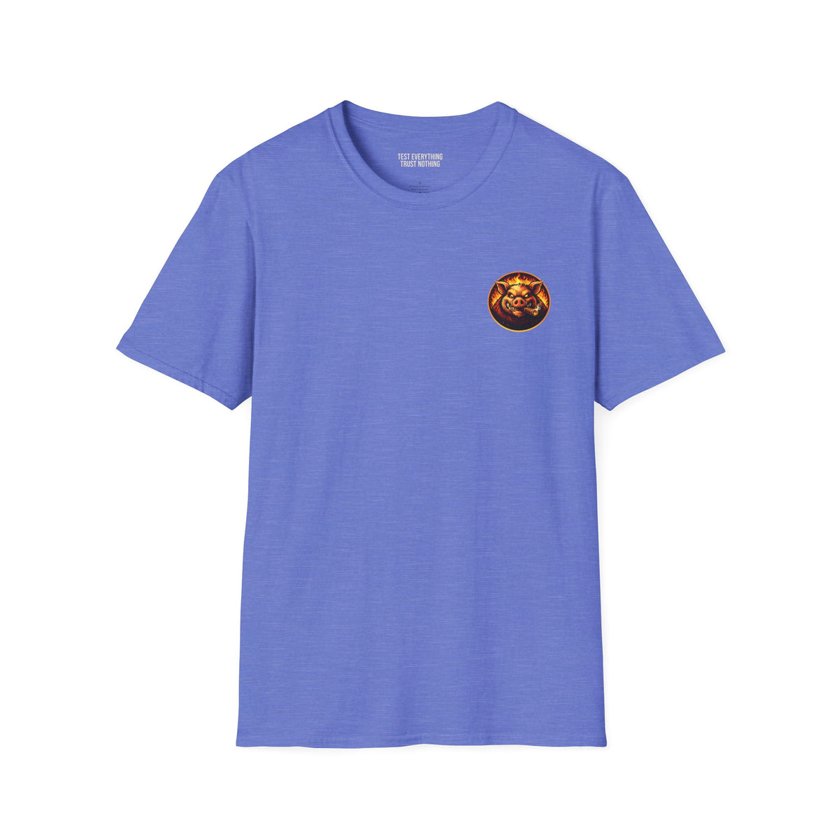 BBQ Test Pit logo soft tee mockup