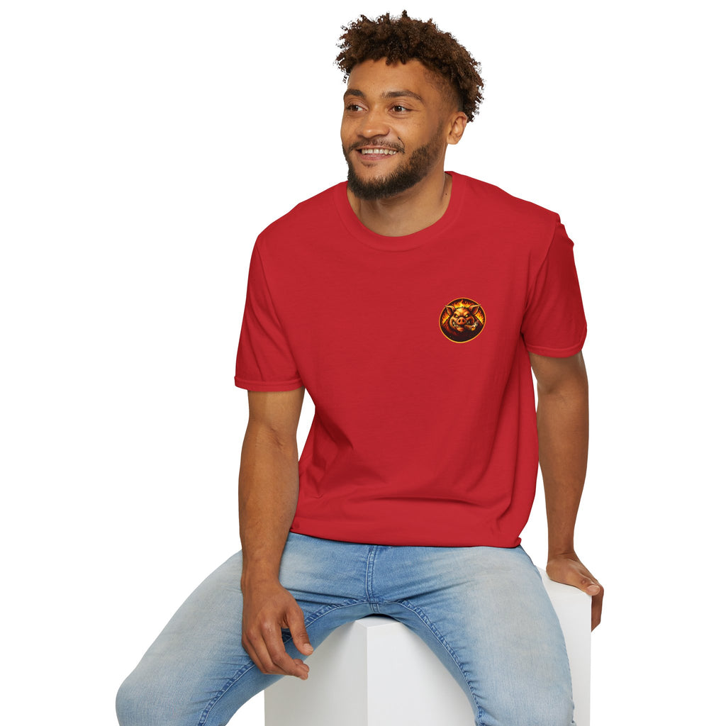 BBQ Test Pit I Like Big Butts soft tee mockup