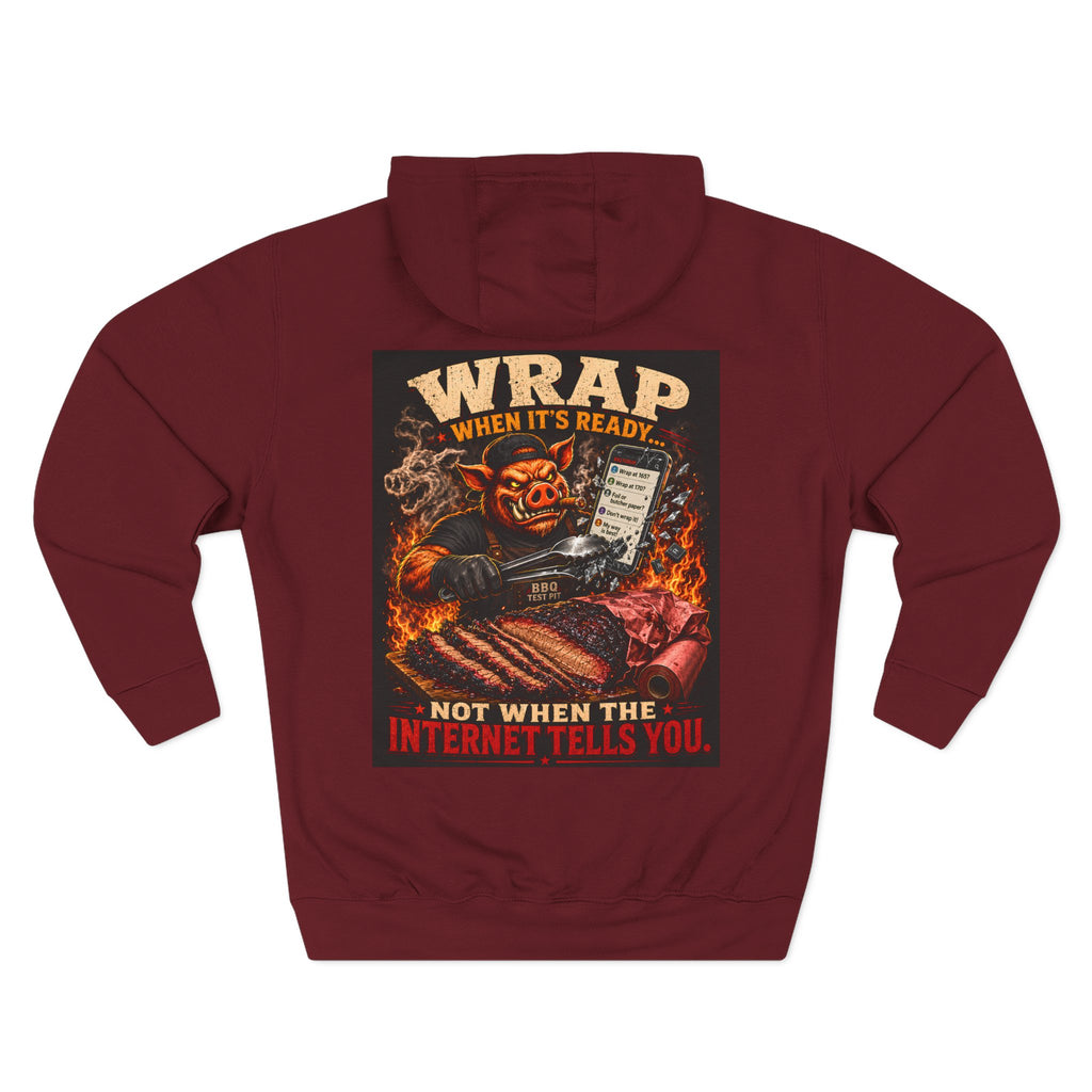 BBQ Test Pit Wrap When It's Ready hoodie mockup