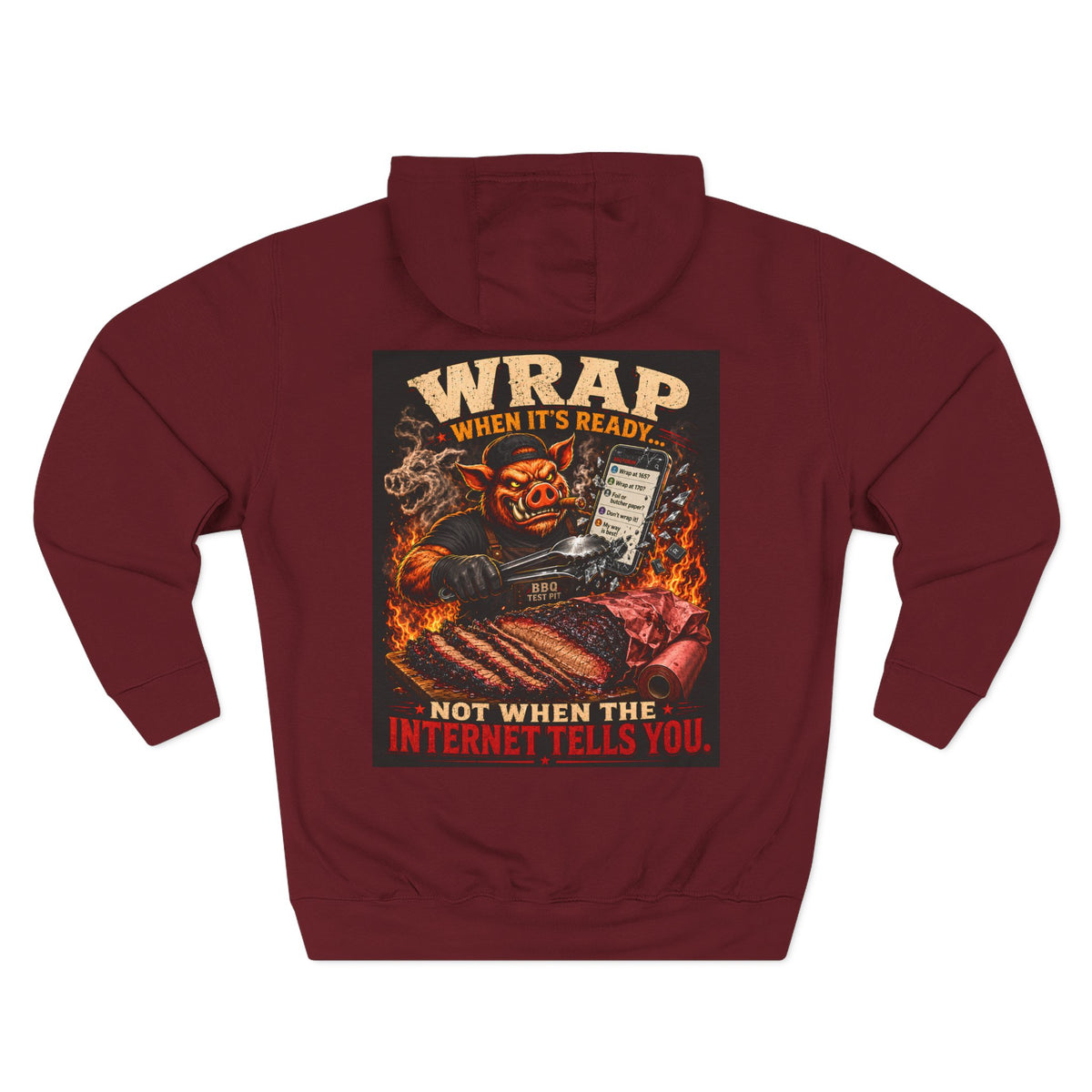 BBQ Test Pit Wrap When It's Ready hoodie mockup