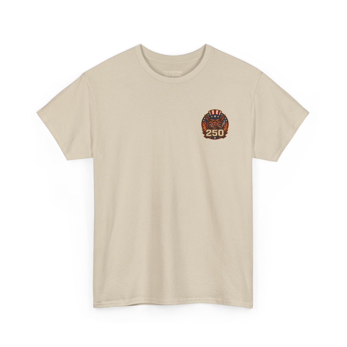 BBQ Test Pit 250 Years of Freedom soft tee mockup