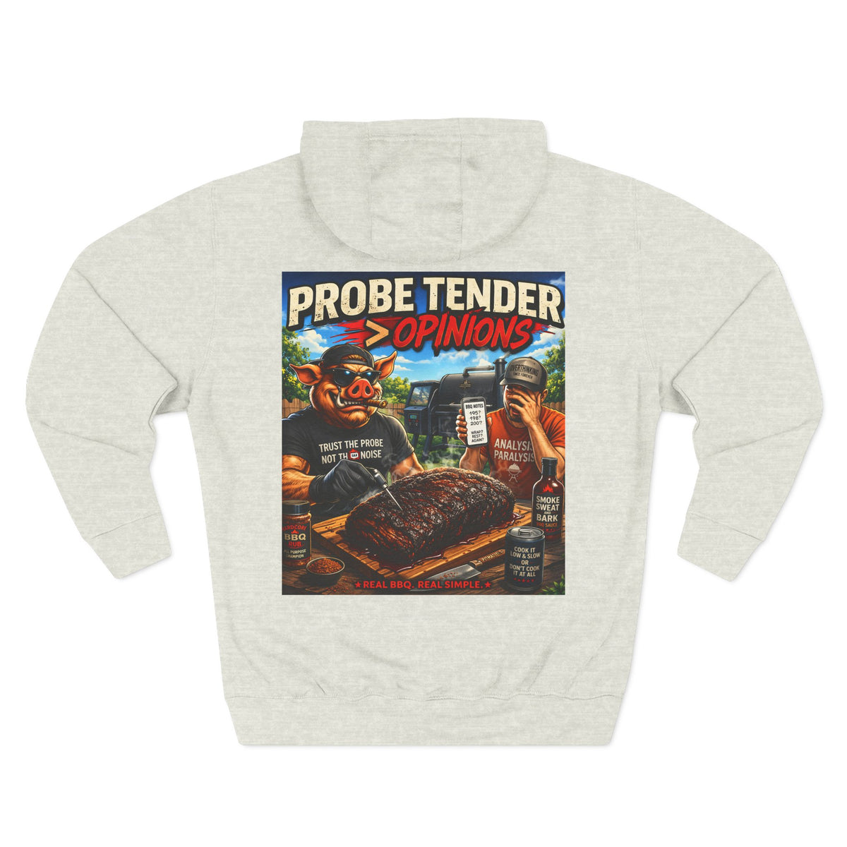 BBQ Test Pit Probe Tender Opinions hoodie mockup