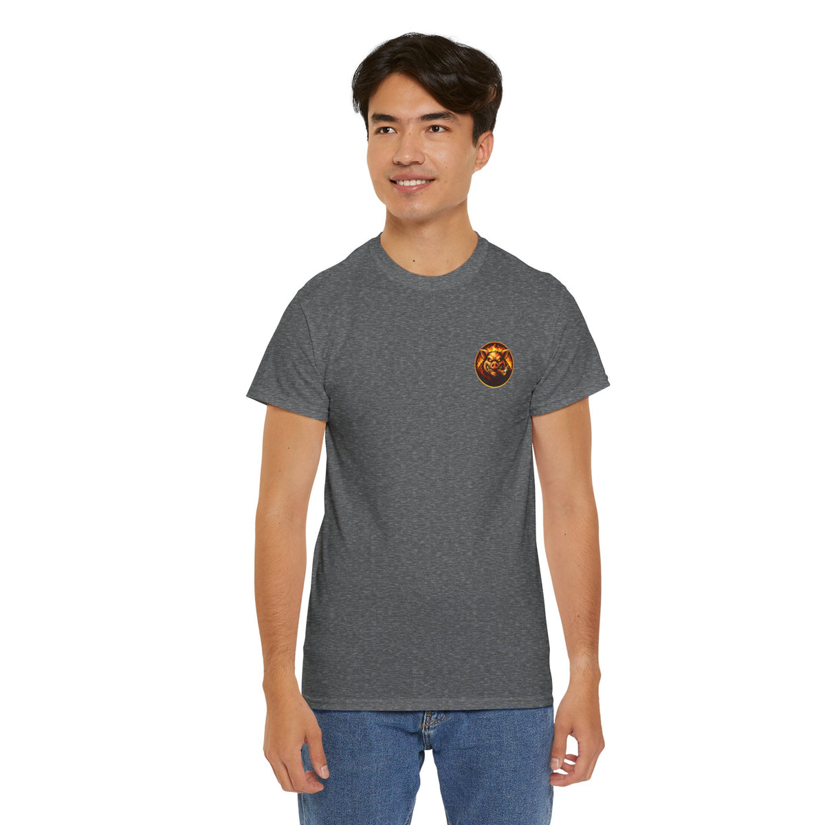 BBQ Test Pit Stop Calling It BBQ heavy tee mockup