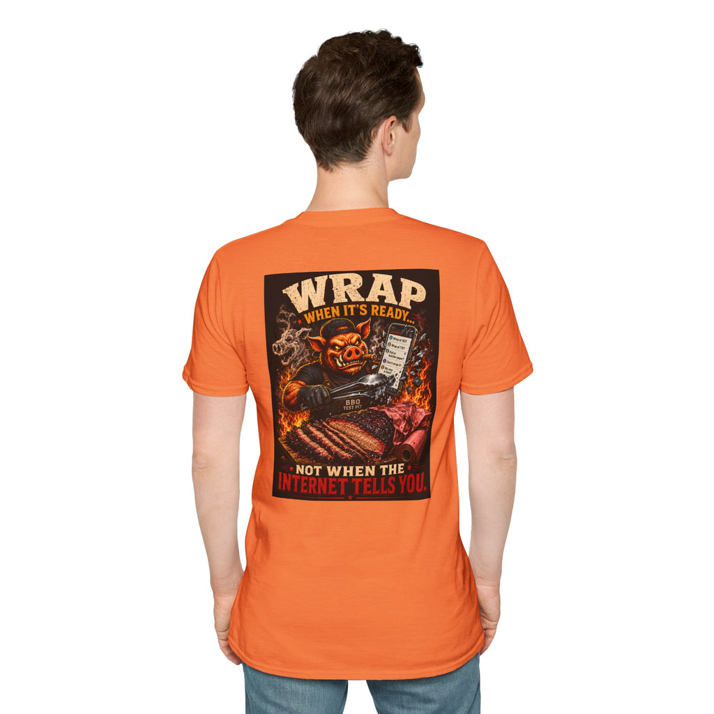 BBQ Test Pit Wrap When It's Ready tee mockup