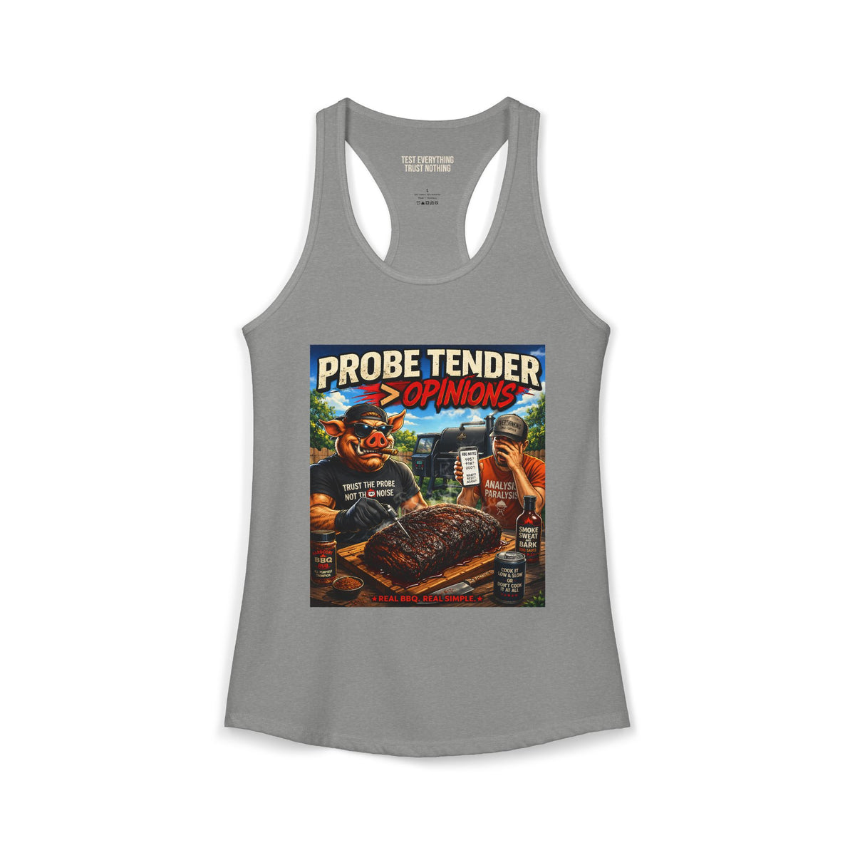 BBQ Test Pit Probe Tender Opinions women's tank mockup