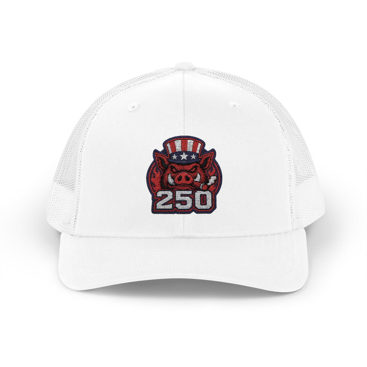 BBQ Test Pit 250 Years of Freedom trucker hat mockup