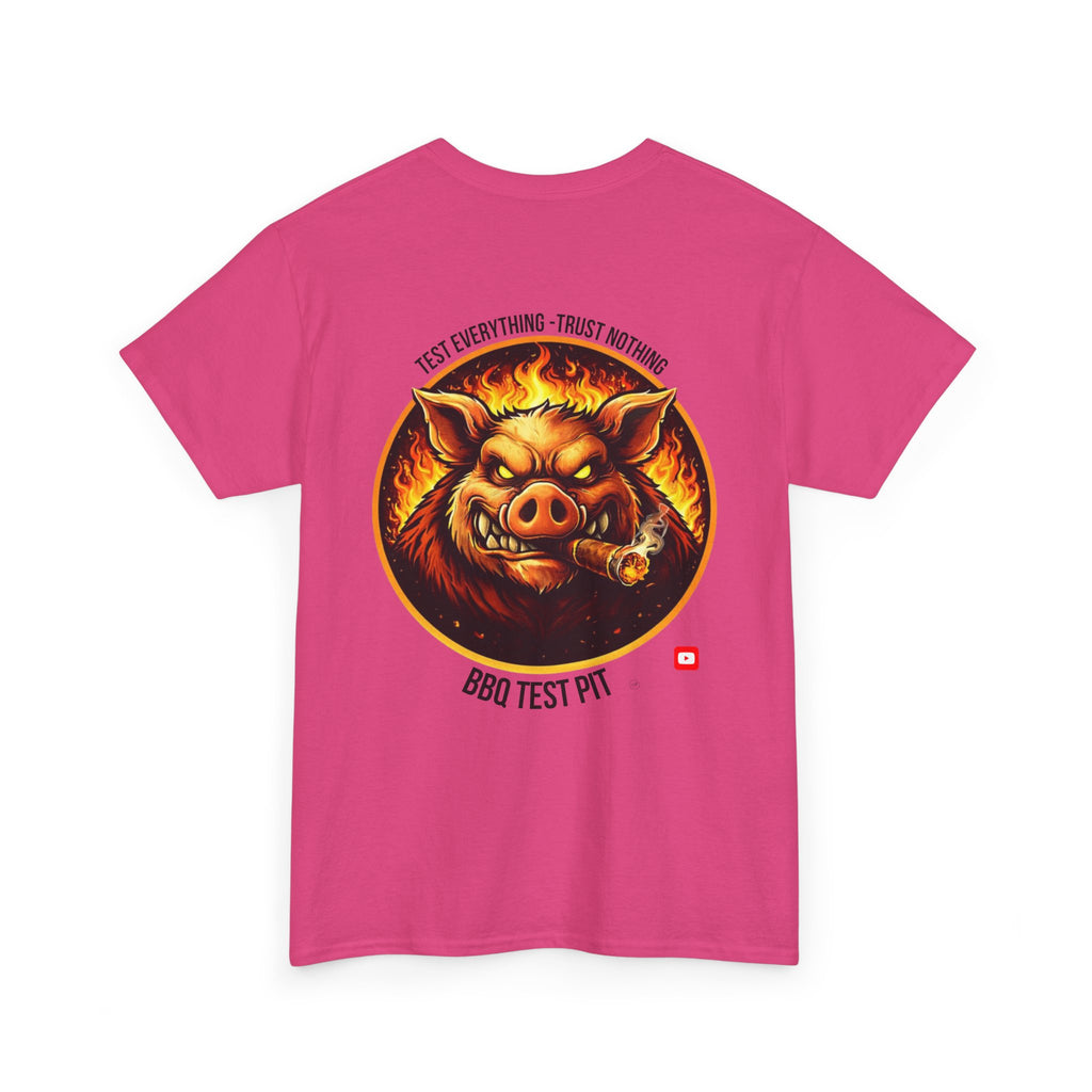 BBQ Test Pit logo tee mockup
