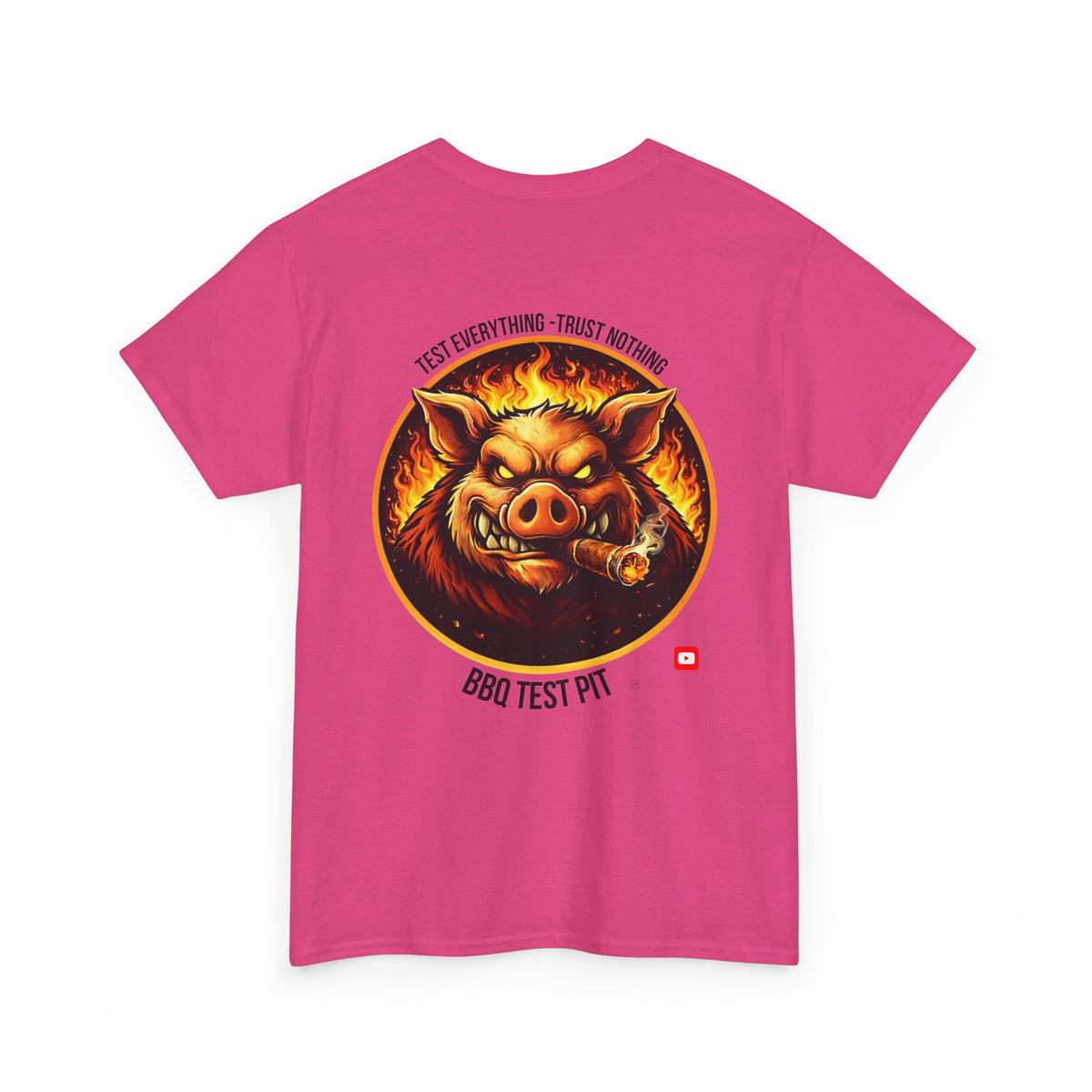 BBQ Test Pit logo tee mockup