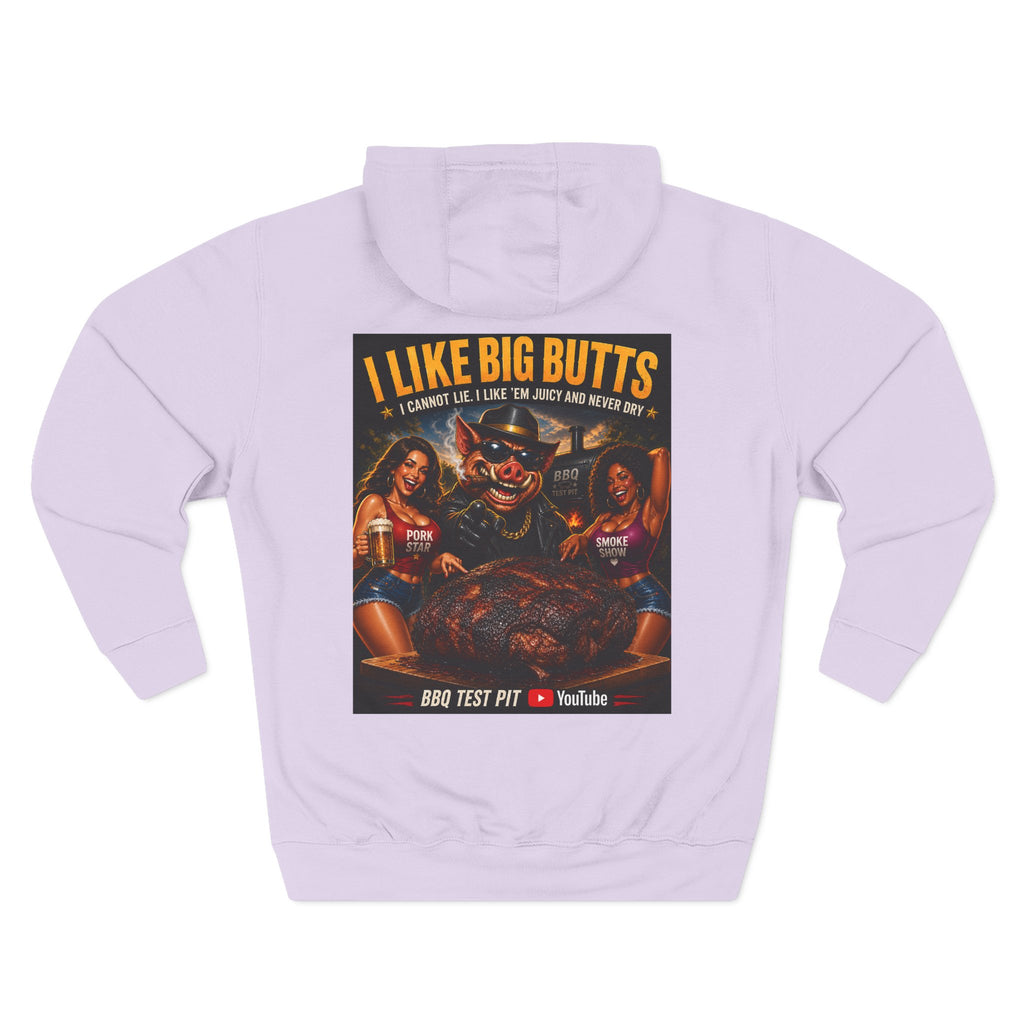BBQ Test Pit I Like Big Butts hoodie mockup
