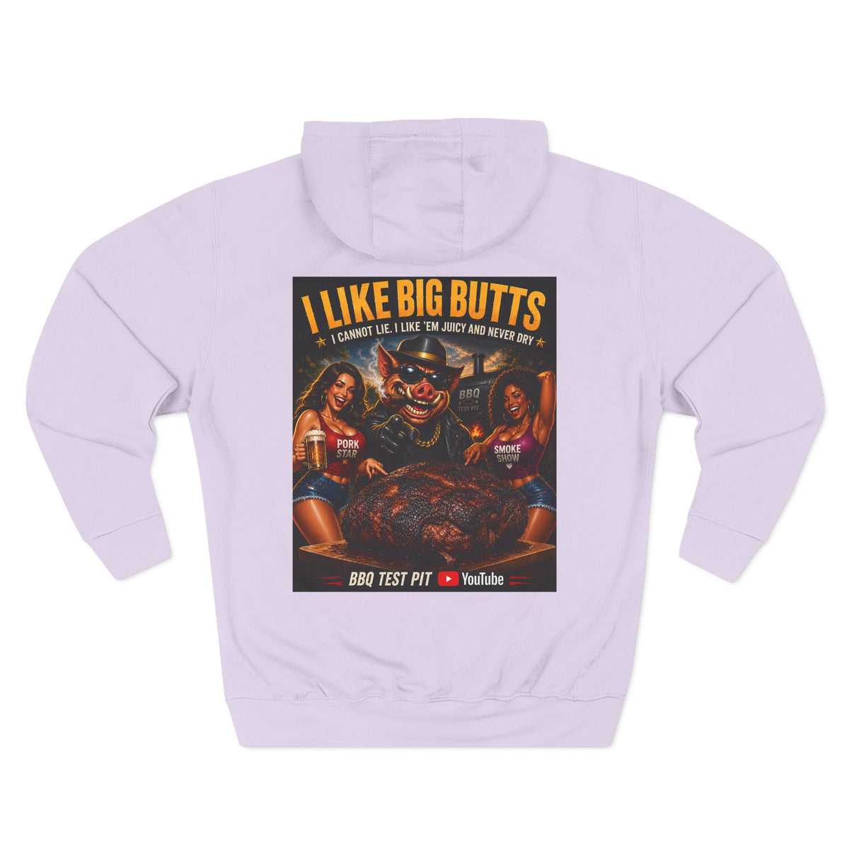 BBQ Test Pit I Like Big Butts hoodie mockup