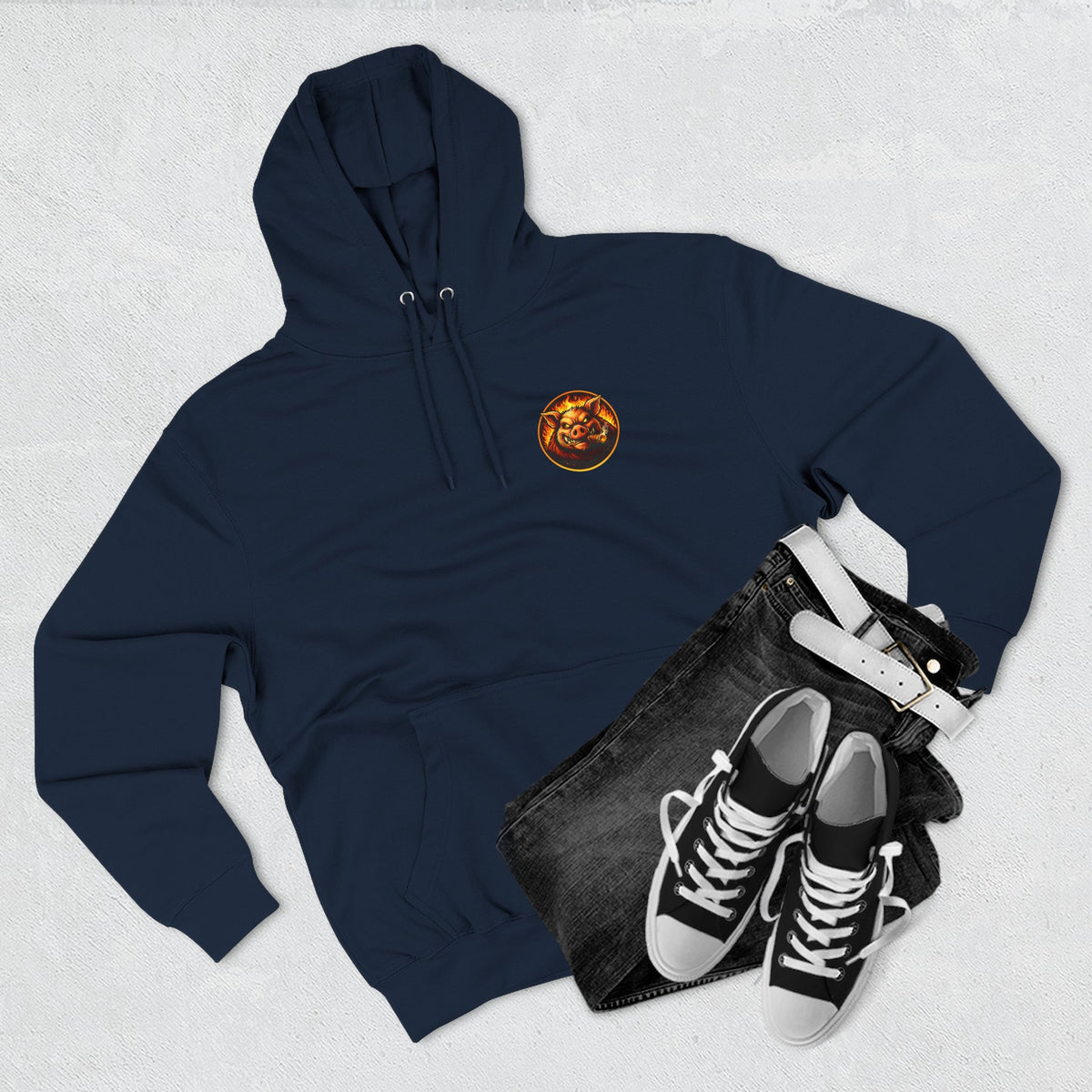 BBQ Test Pit I Like Big Butts hoodie mockup