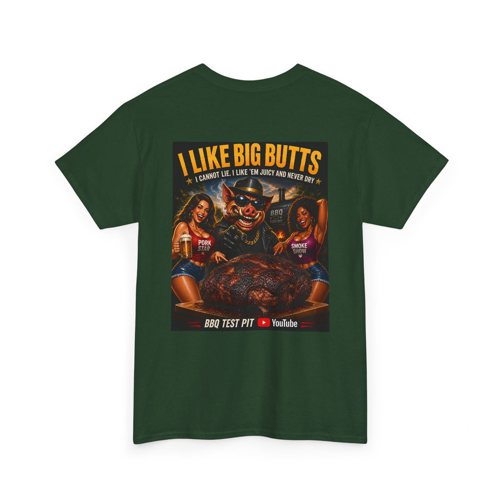 BBQ Test Pit I Like Big Butts tee mockup