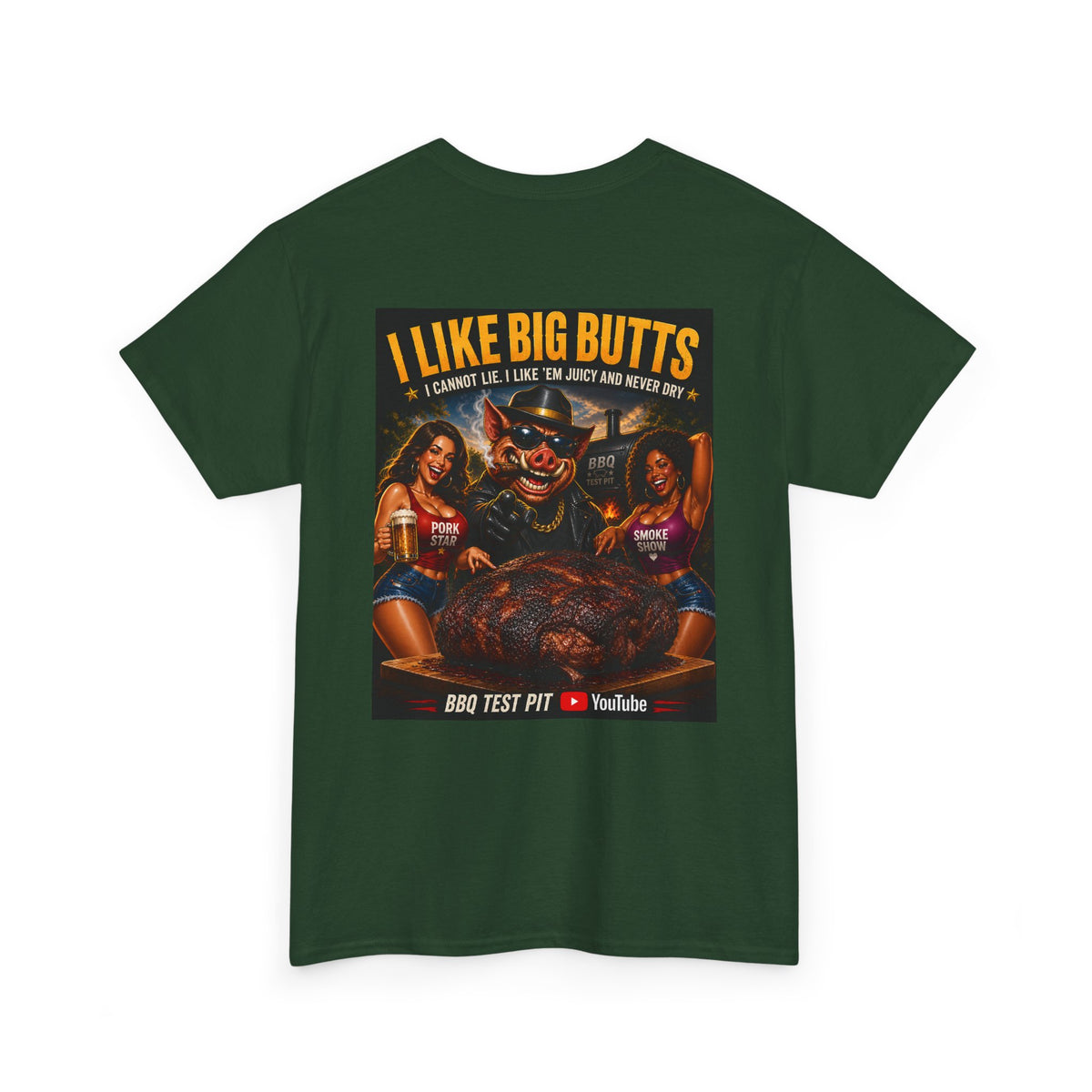 BBQ Test Pit I Like Big Butts tee mockup