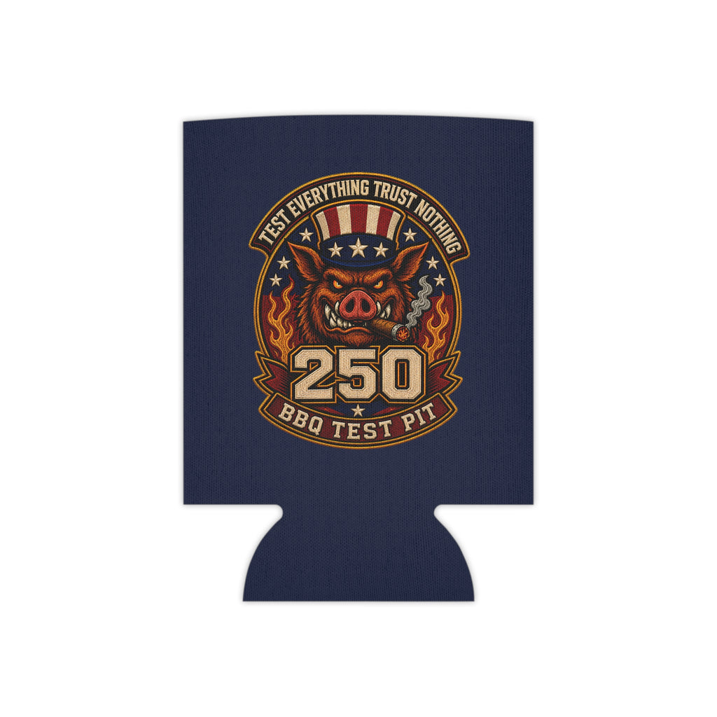 BBQ Test Pit 250 Years of Freedom can cooler mockup
