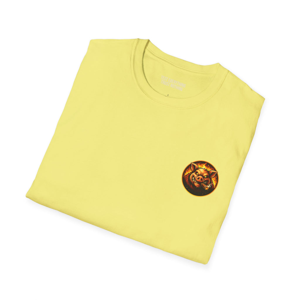 BBQ Test Pit Your Pellet Grill Is Fine soft tee mockup