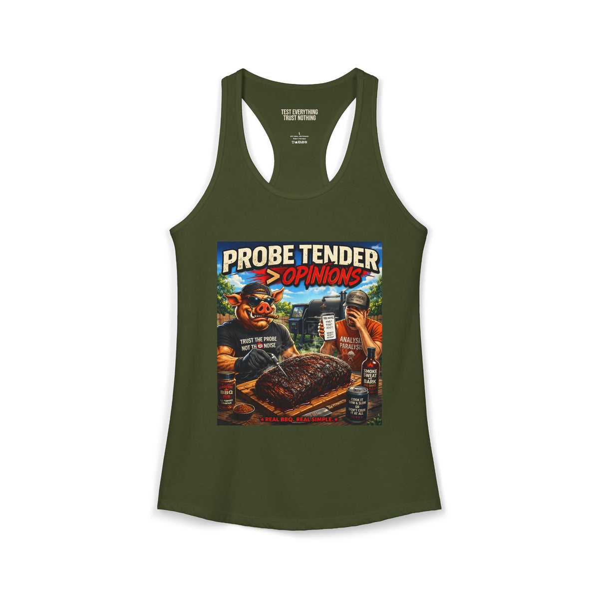 BBQ Test Pit Probe Tender Opinions women's tank mockup