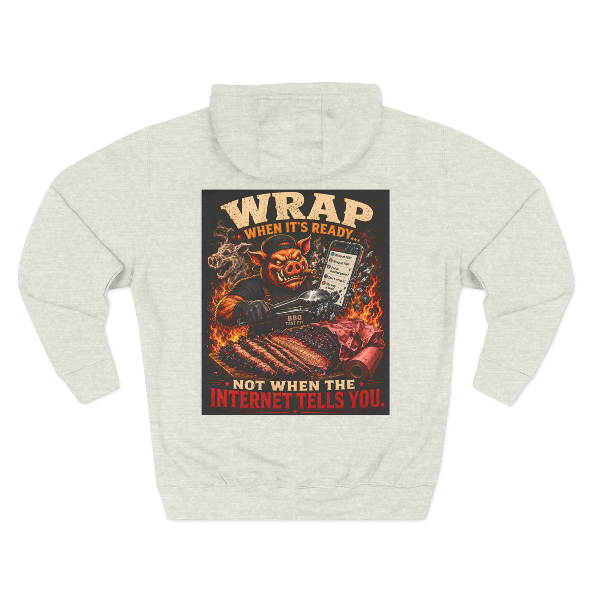BBQ Test Pit Wrap When It's Ready hoodie mockup