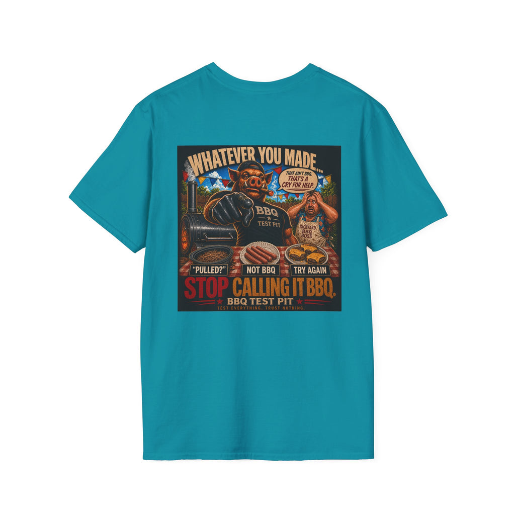 BBQ Test Pit Stop Calling It BBQ tee mockup