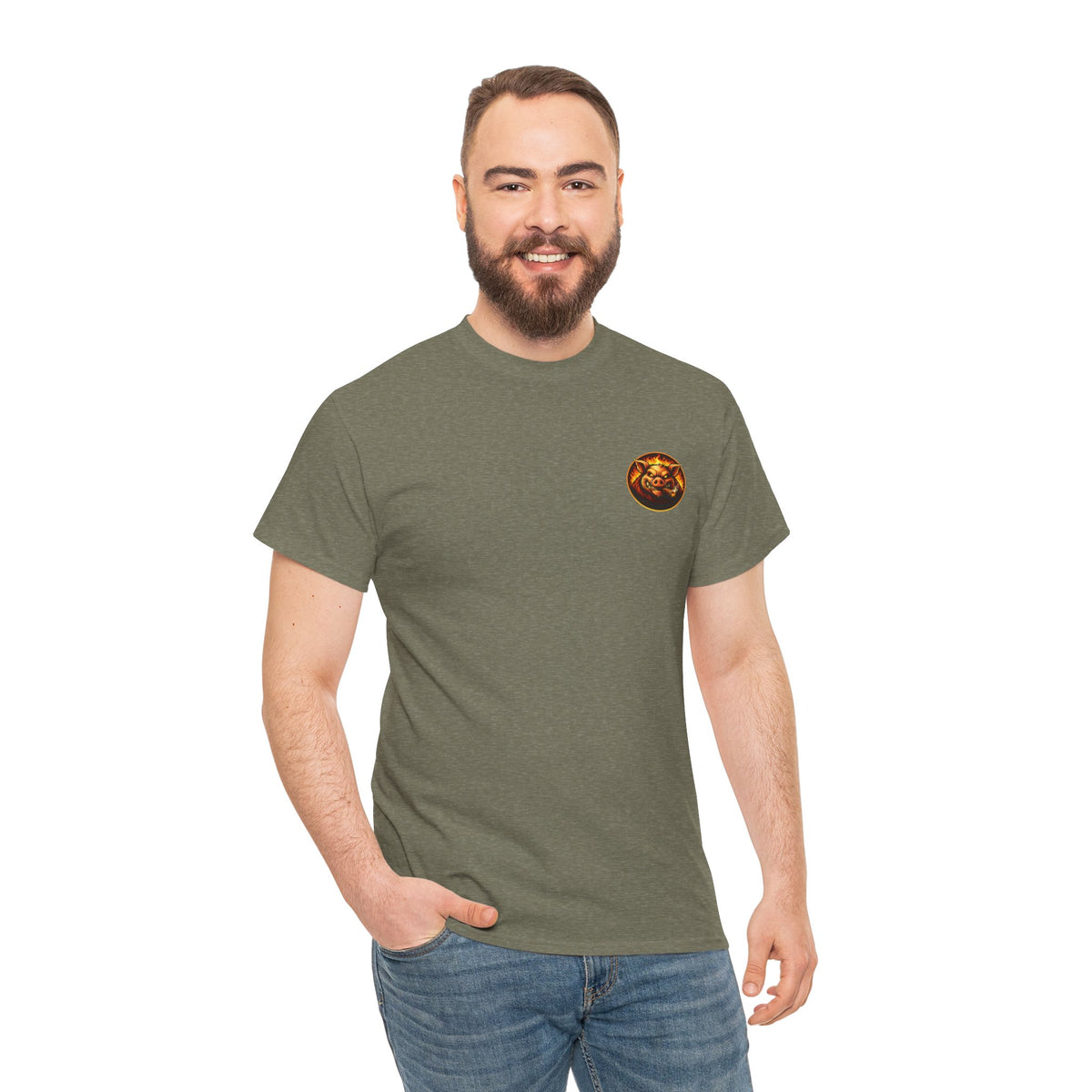 BBQ Test Pit Stop Calling It BBQ heavy tee mockup