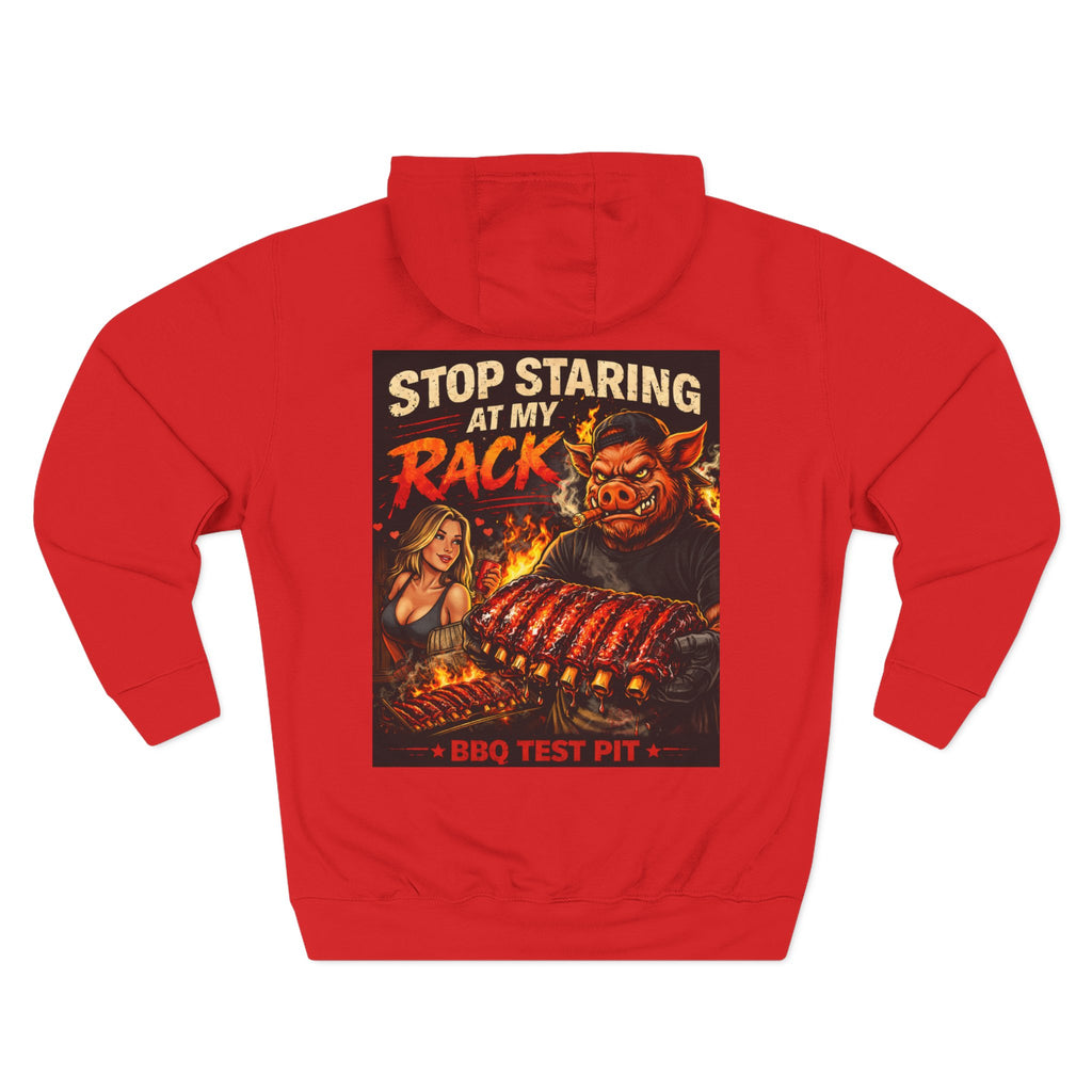 BBQ Test Pit Stop Staring At My Rack hoodie mockup