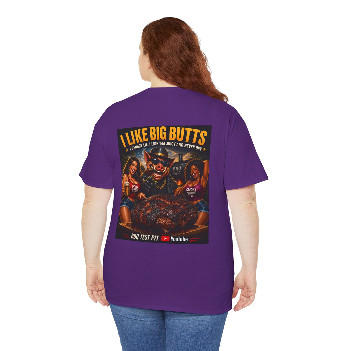 BBQ Test Pit I Like Big Butts tee mockup