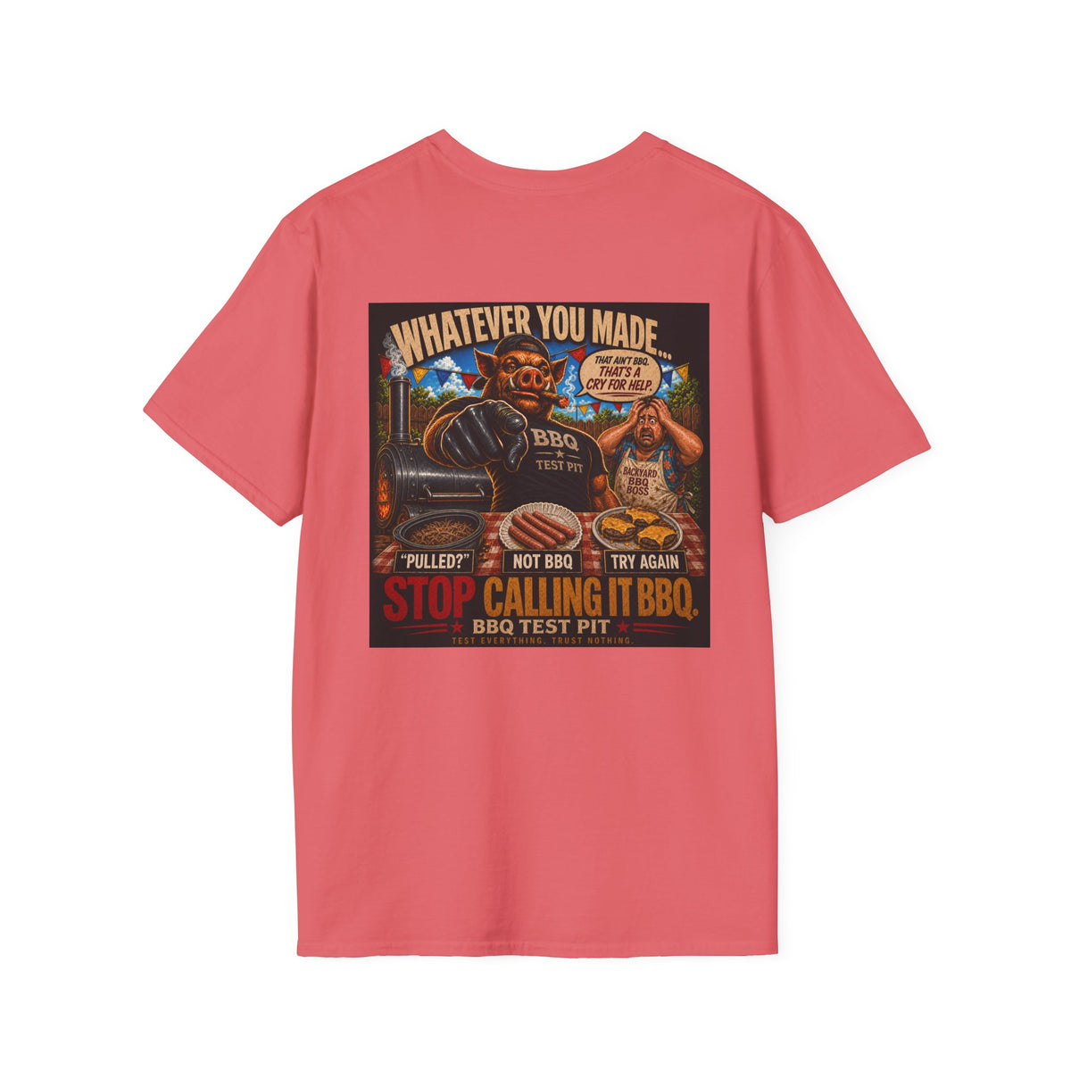 BBQ Test Pit Stop Calling It BBQ tee mockup