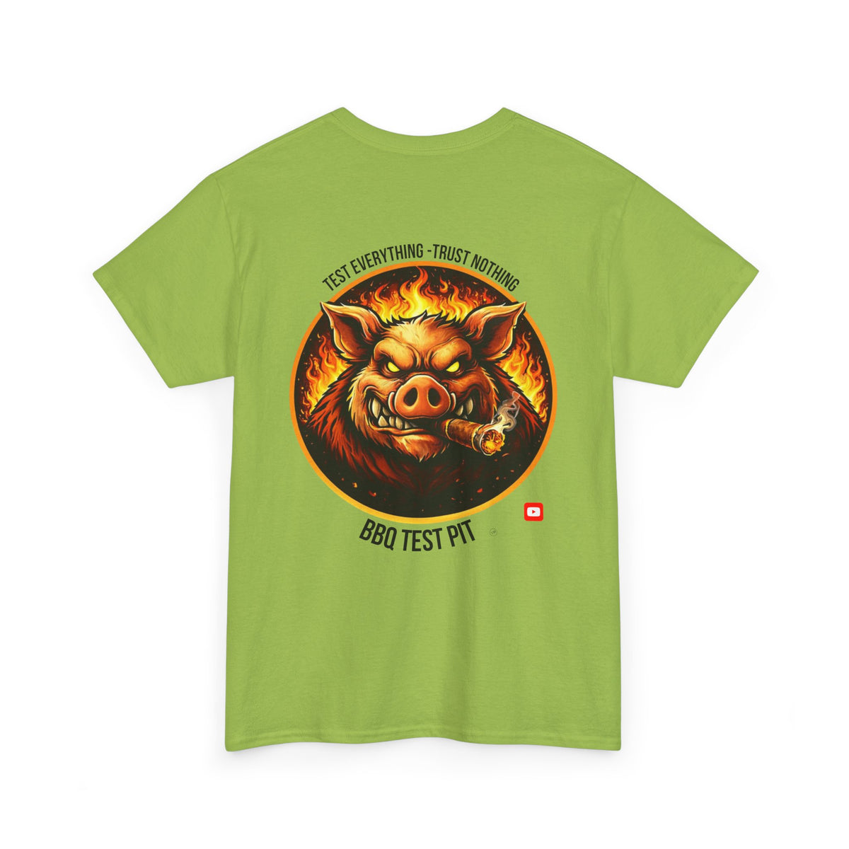BBQ Test Pit logo tee mockup