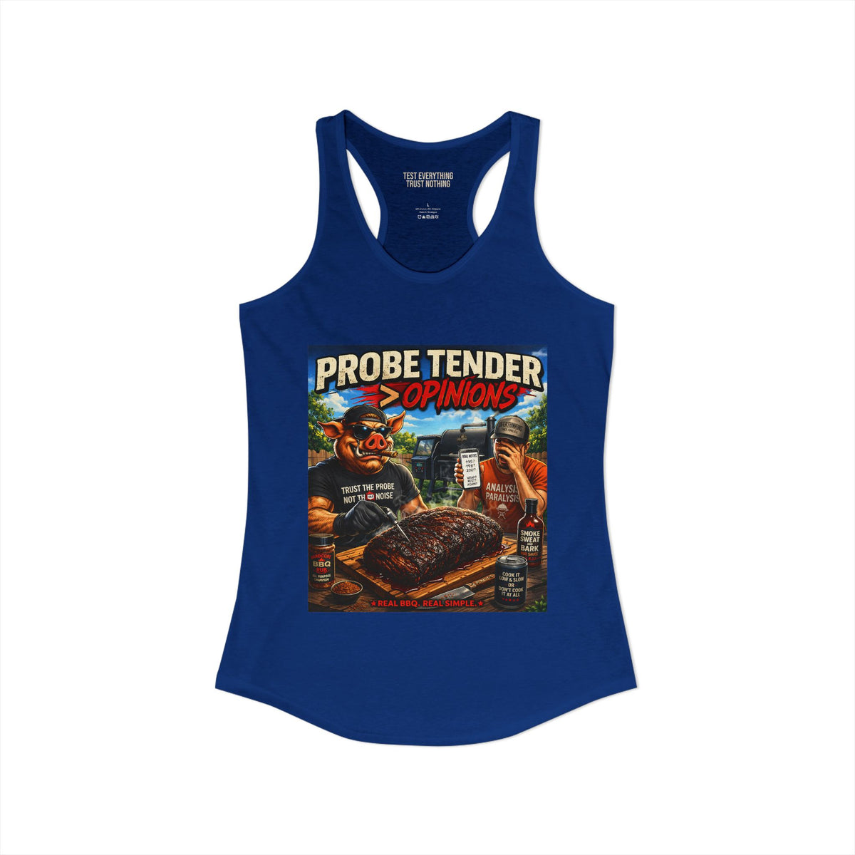 BBQ Test Pit Probe Tender Opinions women's tank mockup