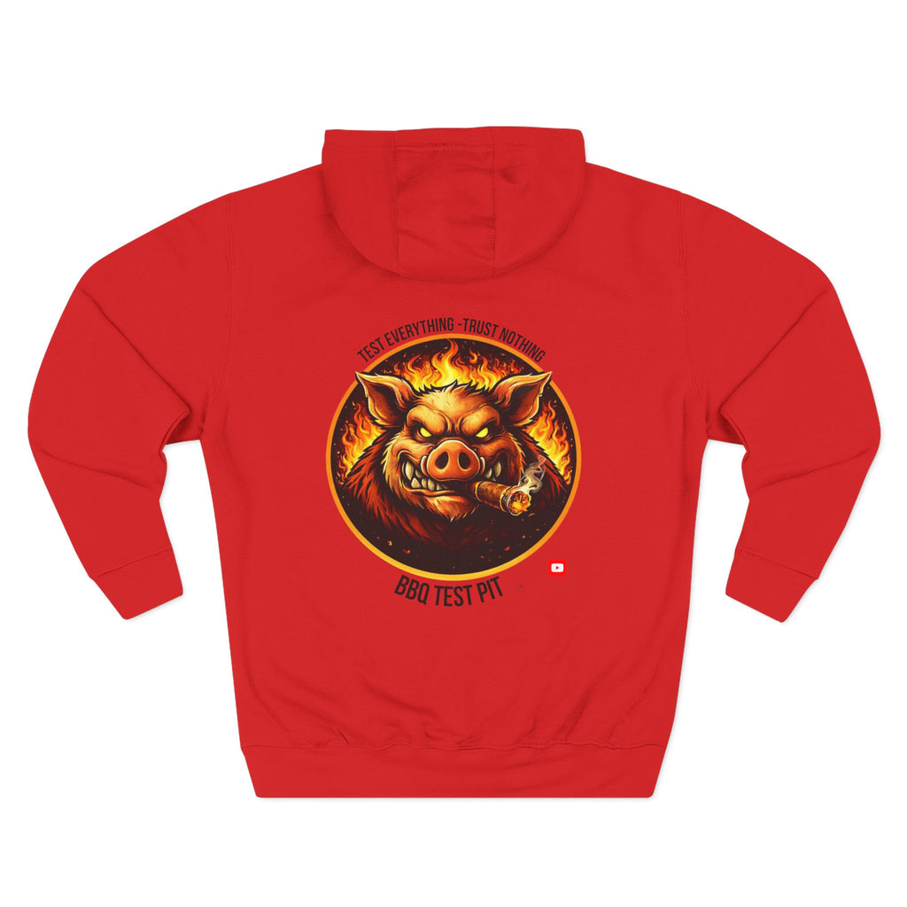 BBQ Test Pit logo hoodie mockup