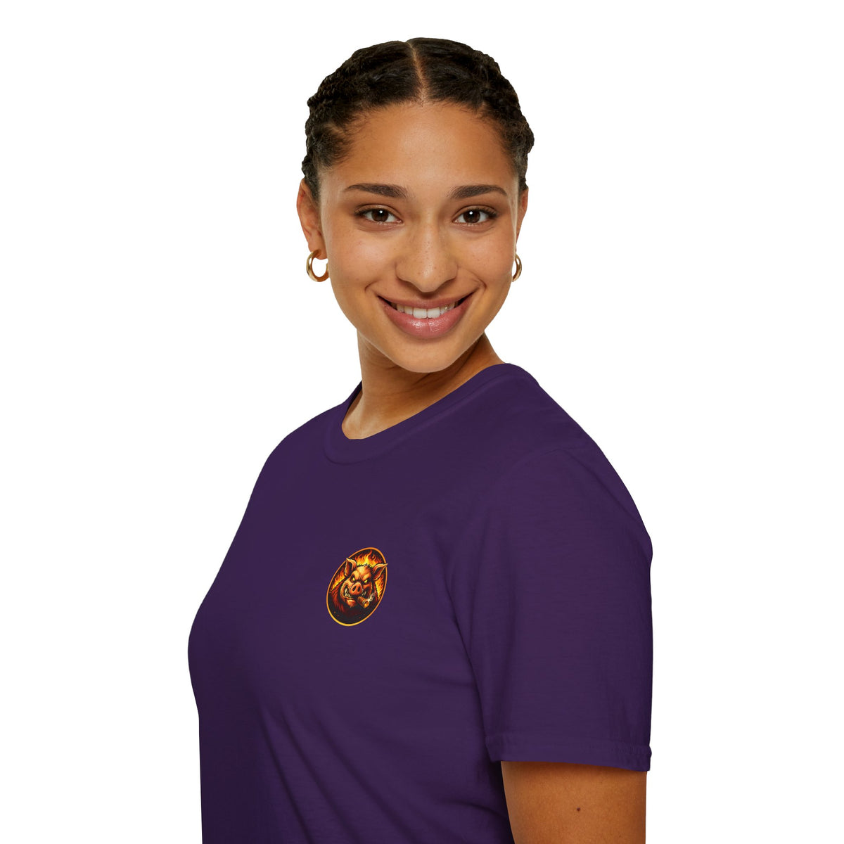 BBQ Test Pit logo soft tee mockup
