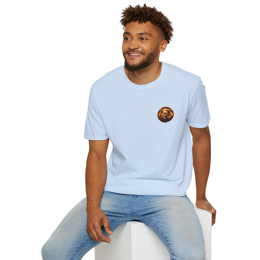 BBQ Test Pit I Like Big Butts soft tee mockup