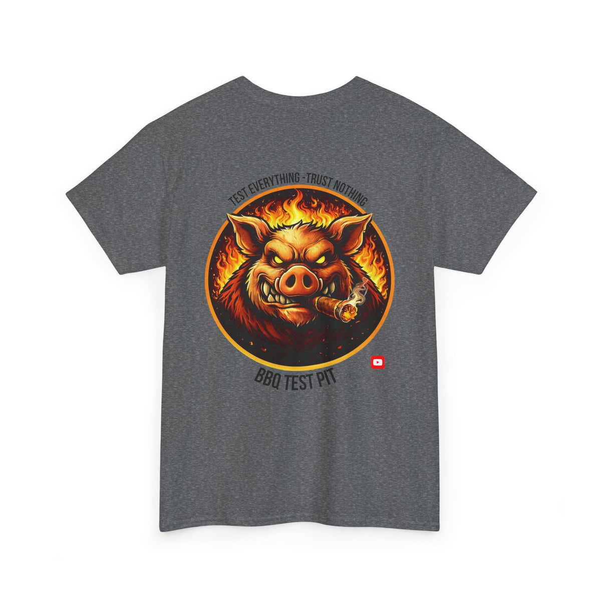 BBQ Test Pit logo tee mockup