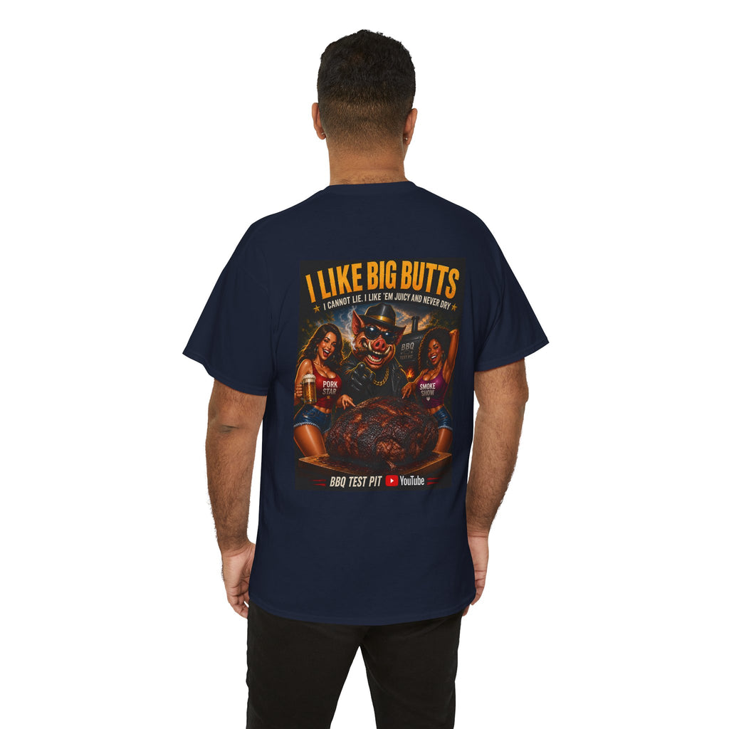 BBQ Test Pit I Like Big Butts tee mockup
