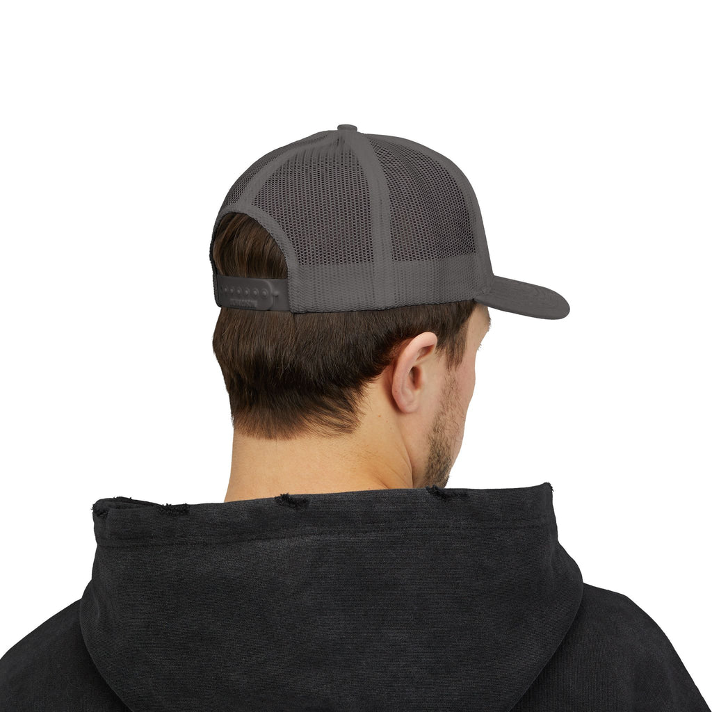 BBQ Test Pit 250 Years of Freedom trucker hat mockup