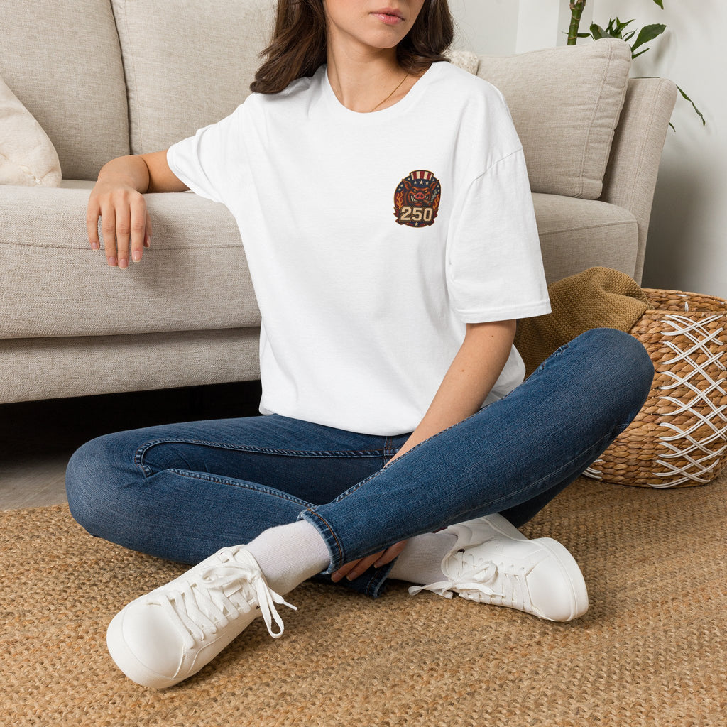 BBQ Test Pit 250 Years of Freedom tee mockup