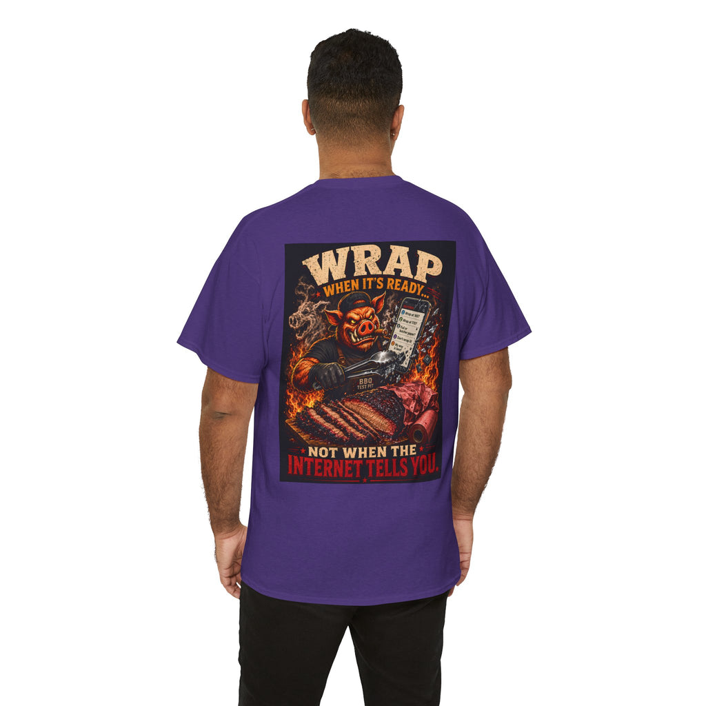 BBQ Test Pit Wrap When It's Ready soft tee mockup