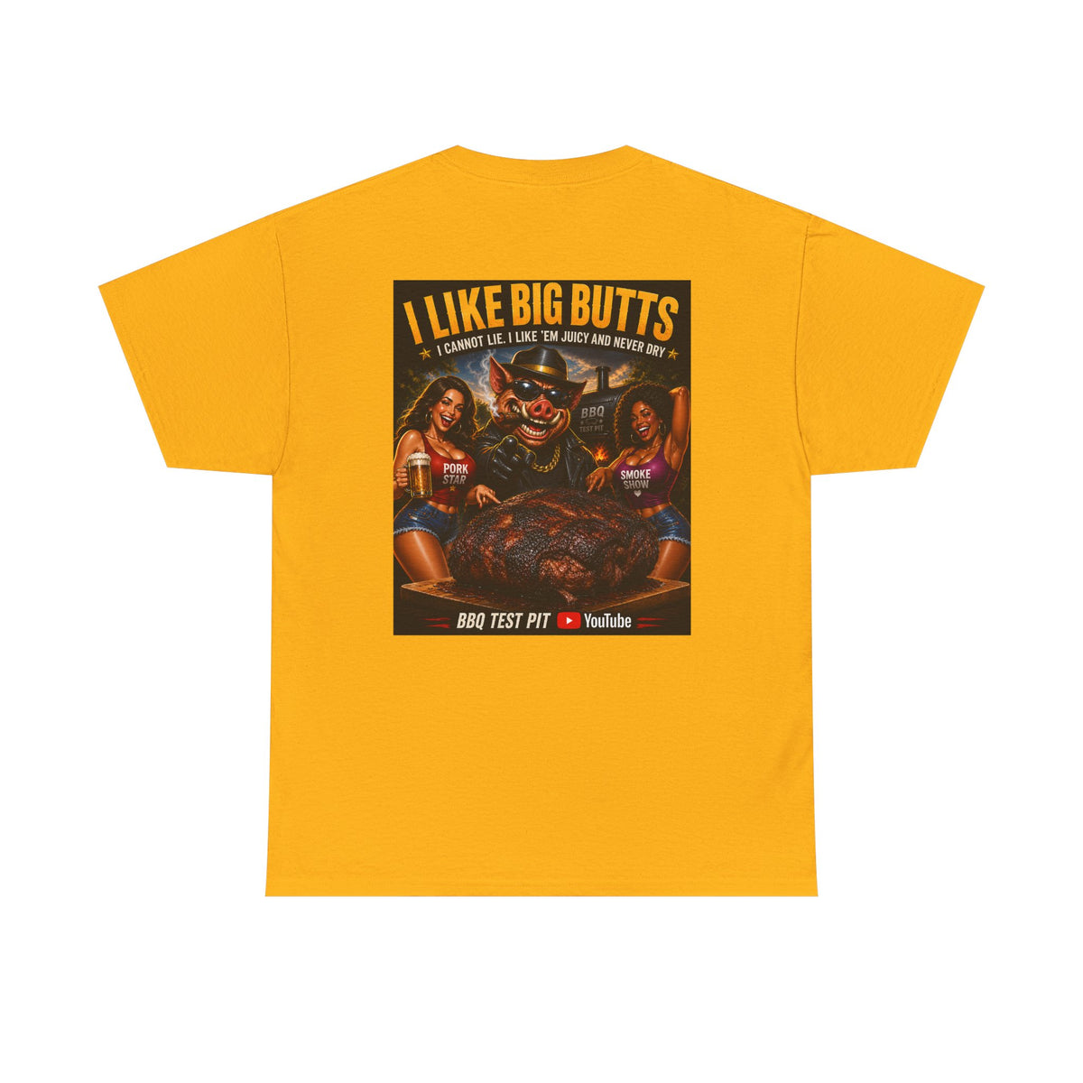 BBQ Test Pit I Like Big Butts tee mockup