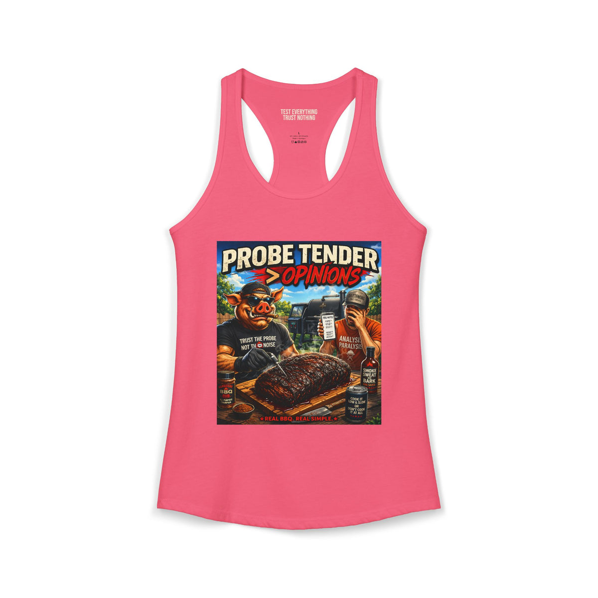 BBQ Test Pit Probe Tender Opinions women's tank mockup