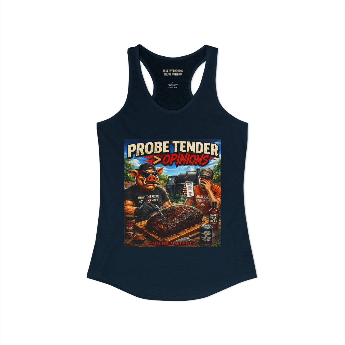 BBQ Test Pit Probe Tender Opinions women's tank mockup