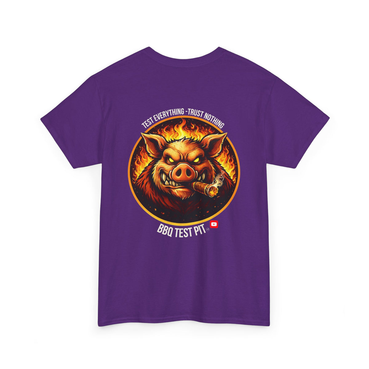 BBQ Test Pit logo tee mockup