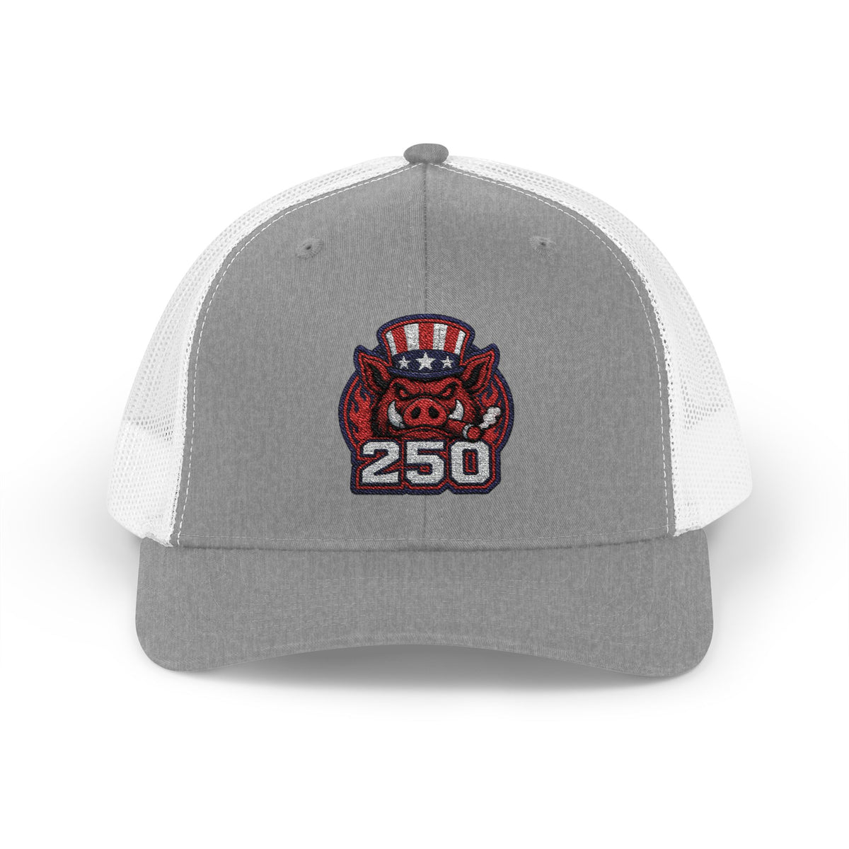 BBQ Test Pit 250 Years of Freedom trucker hat mockup