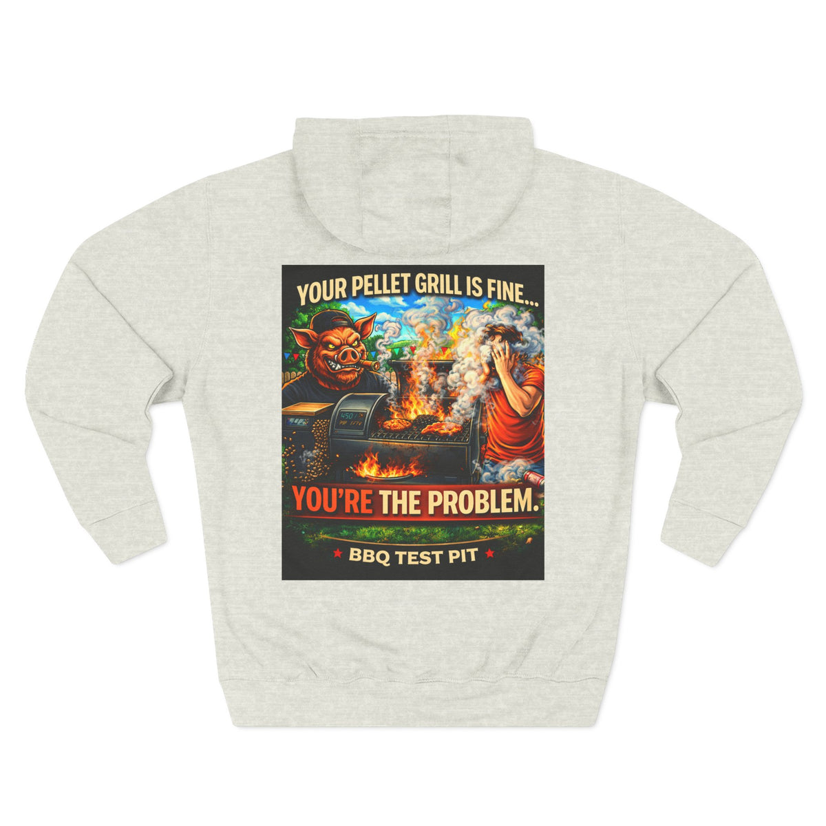 BBQ Test Pit Your Pellet Grill Is Fine hoodie mockup