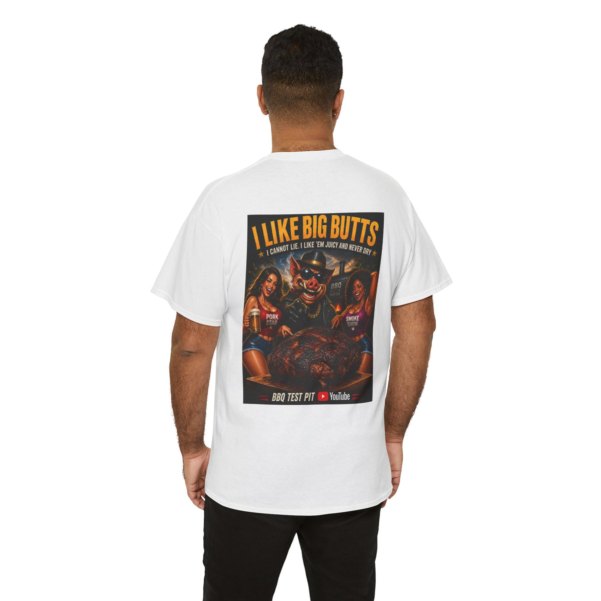 BBQ Test Pit I Like Big Butts tee mockup