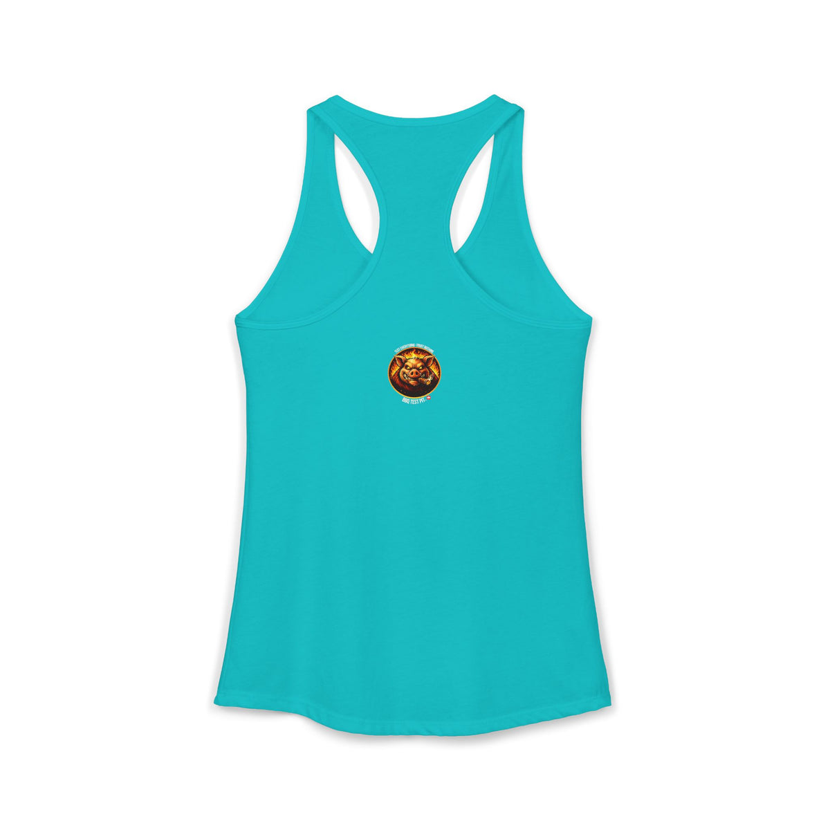BBQ Test Pit I Like Big Butts women's racerback mockup