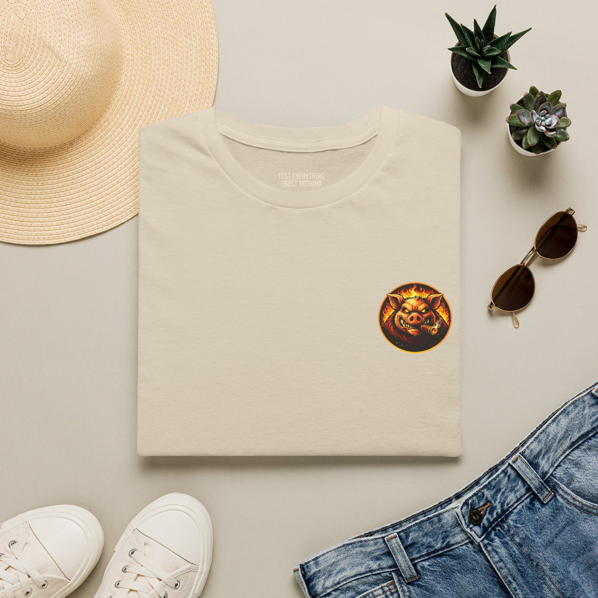 BBQ Test Pit Wrap When It's Ready tee mockup