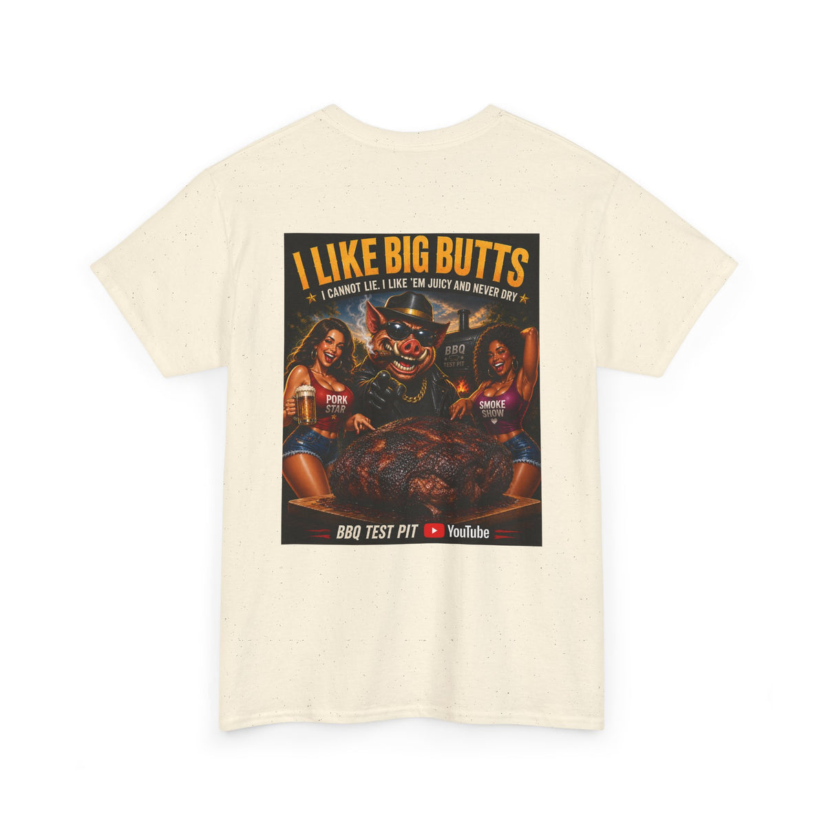 BBQ Test Pit I Like Big Butts tee mockup