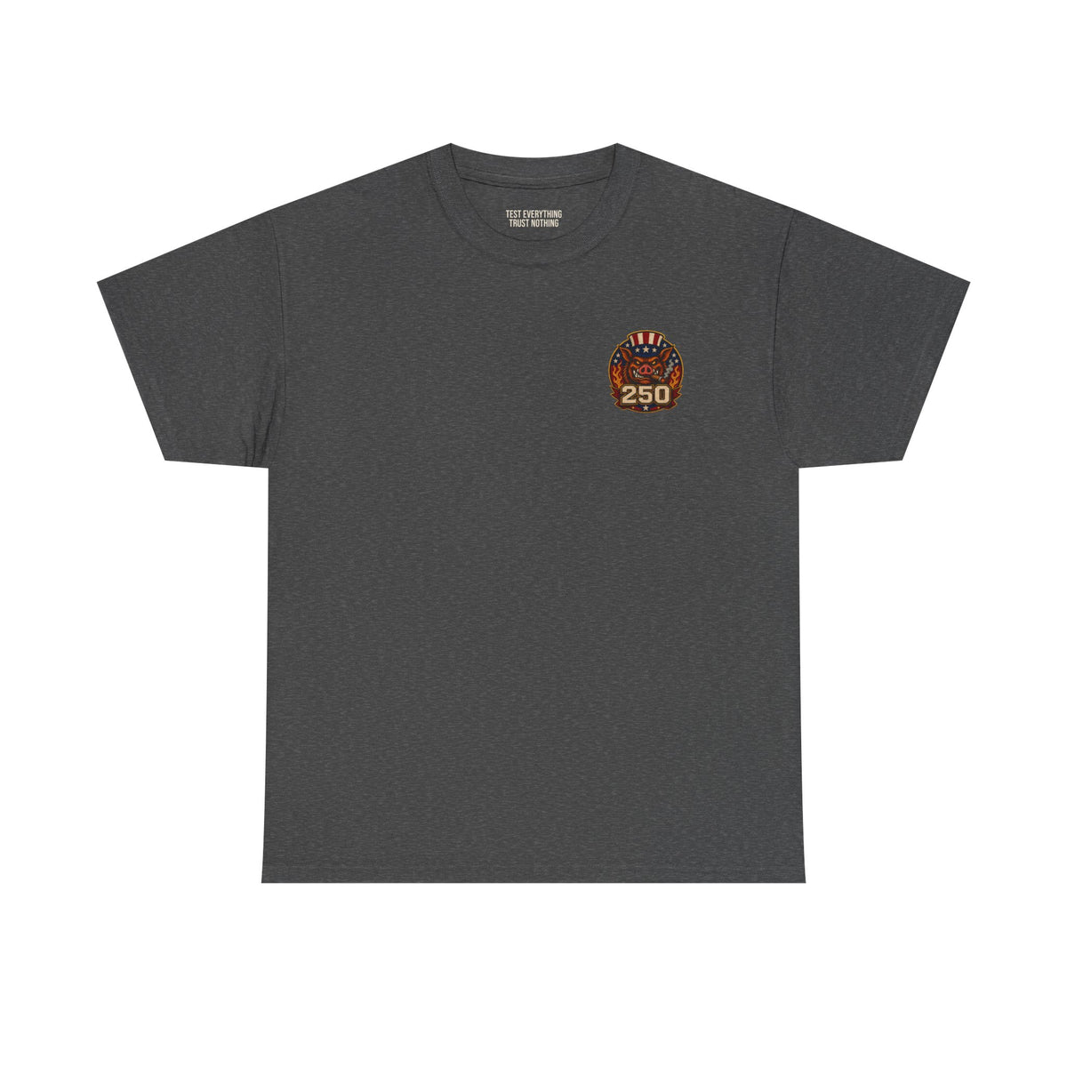 BBQ Test Pit 250 Years of Freedom soft tee mockup